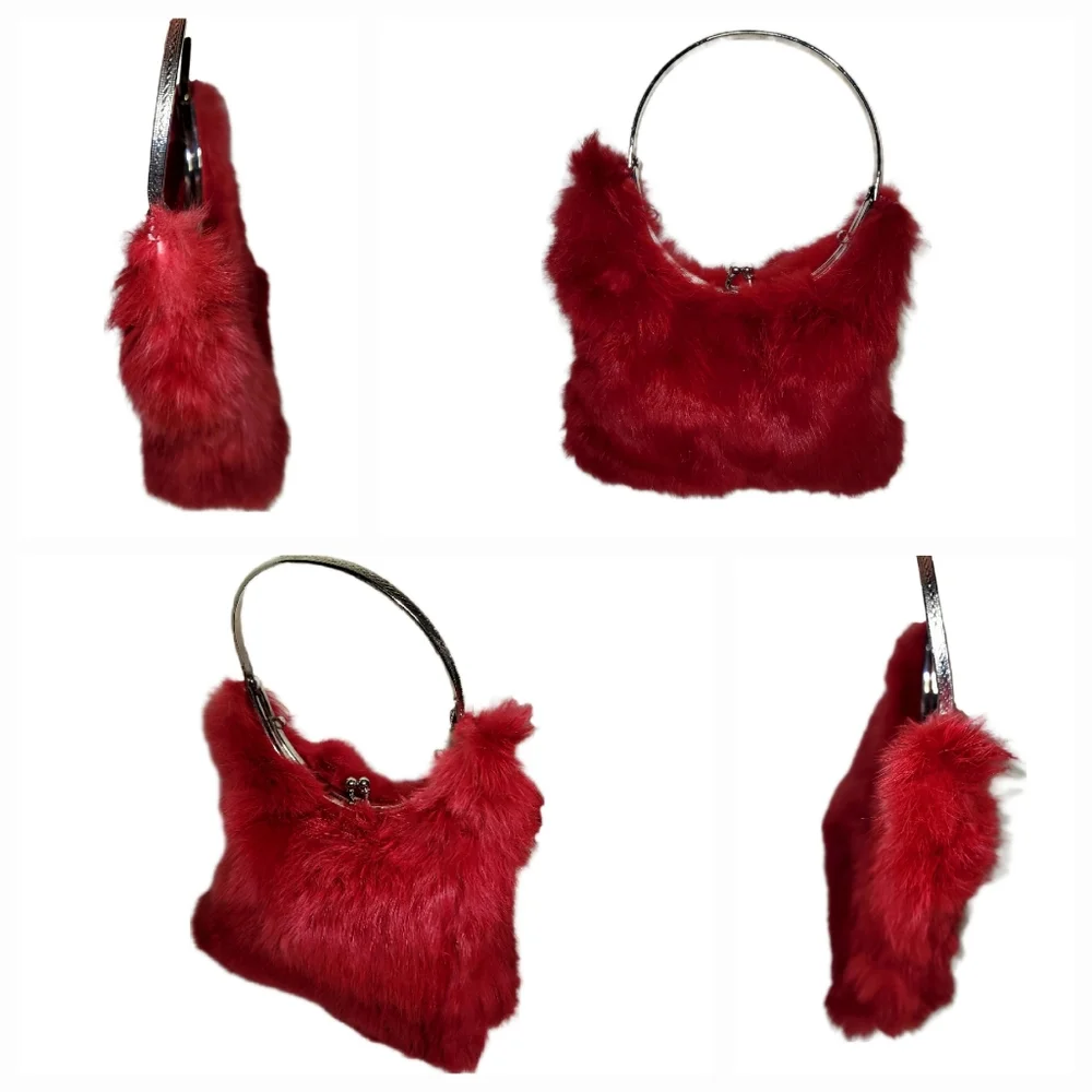 Vintage Fur Sterling Silver Clutch Handbag - Picture 5 of 11